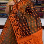Black Soft Buti Jamdani Sare With Blouse Piece