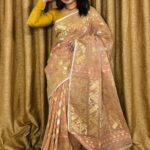 Light Coffee Soft Joriwork Jamdani Saree