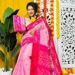 Persian Pink Soft Dhakai Jamdani Saree