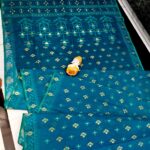 Venice Blue Soft Dhakai Jamdani Saree