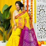 Yellow Soft Dhakai Jamdani Saree