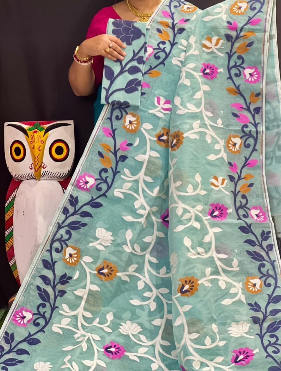 Lota Soft Gulf Stream Jamdani Saree