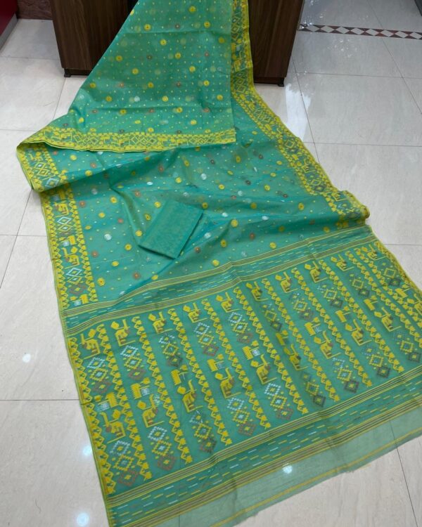 Allover Firoja Soft Jamdani Saree Blouse Piece
